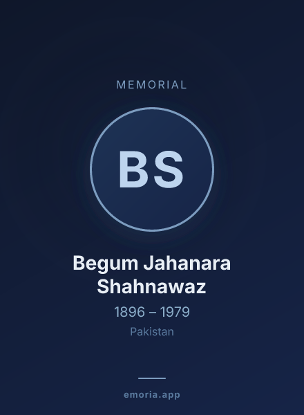 Memorial portrait of Begum Jahanara Shahnawaz