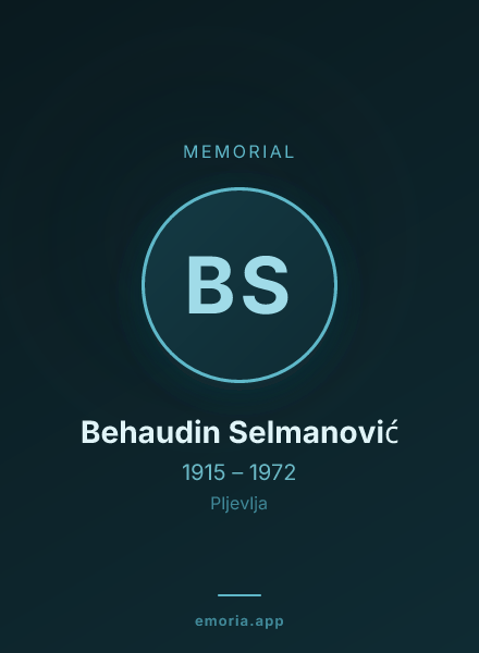 Memorial portrait of Behaudin Selmanović
