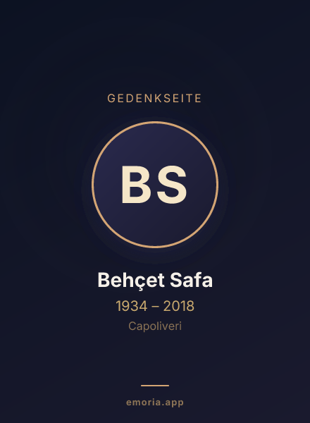 Gedenkportrait von Behçet Safa
