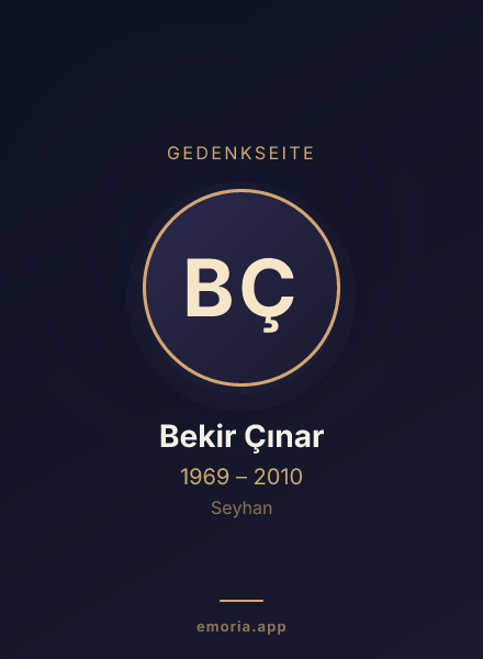 Gedenkportrait von Bekir Çınar