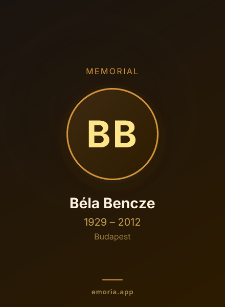 Memorial portrait of Béla Bencze