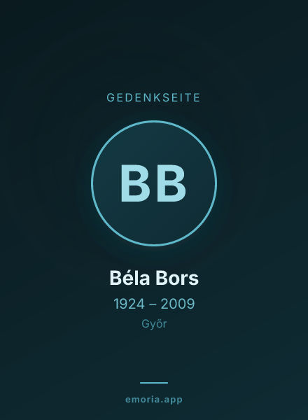 Gedenkportrait von Béla Bors