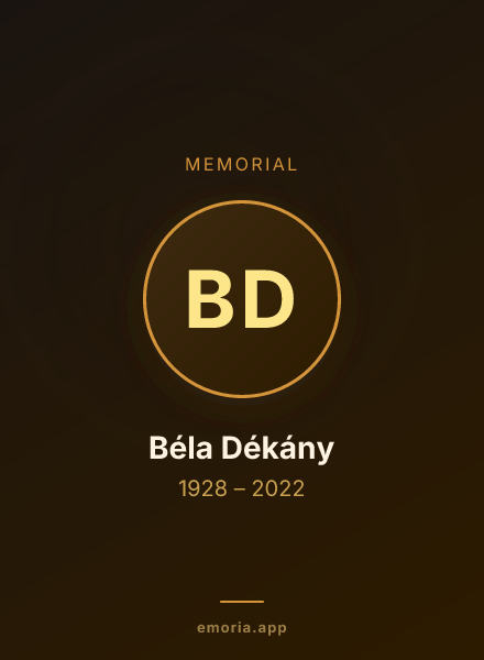 Memorial portrait of Béla Dékány