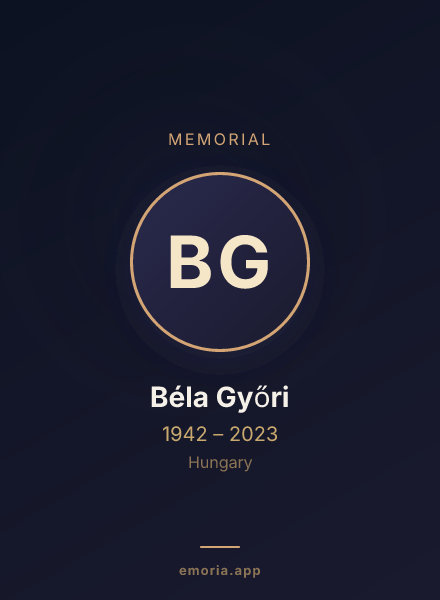 Memorial portrait of Béla Győri