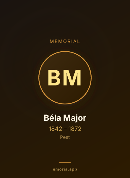 Memorial portrait of Béla Major