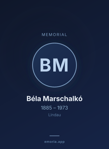 Memorial portrait of Béla Marschalkó