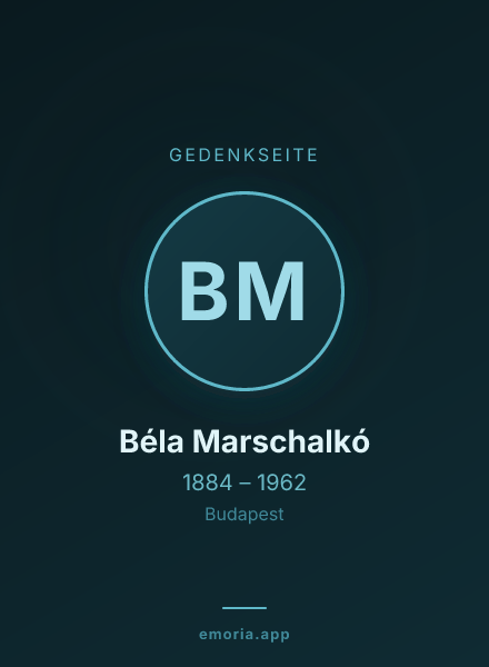 Gedenkportrait von Béla Marschalkó
