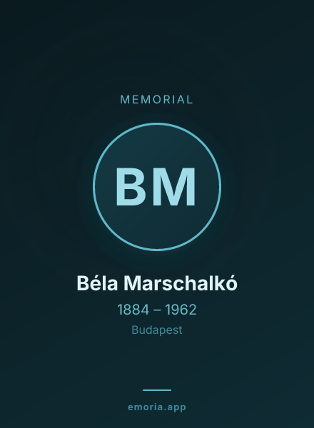 Memorial portrait of Béla Marschalkó