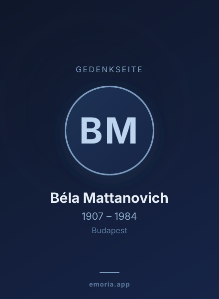 Gedenkportrait von Béla Mattanovich