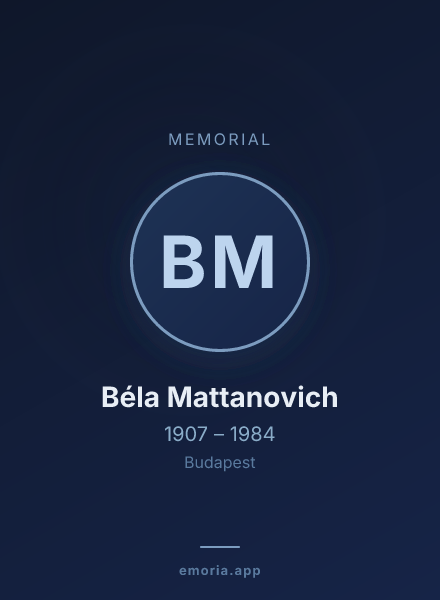 Memorial portrait of Béla Mattanovich