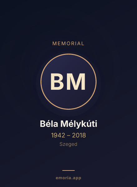 Memorial portrait of Béla Mélykúti