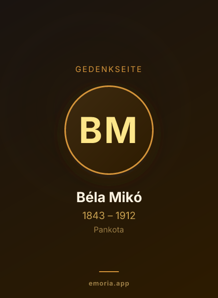 Gedenkportrait von Béla Mikó