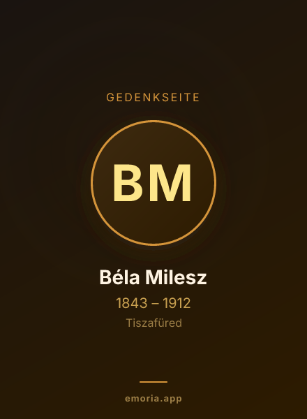 Gedenkportrait von Béla Milesz