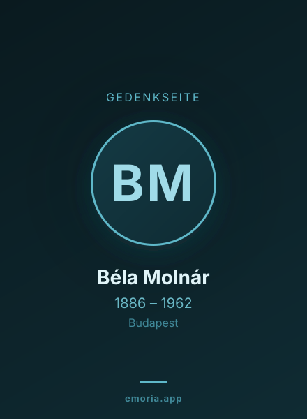 Gedenkportrait von Béla Molnár