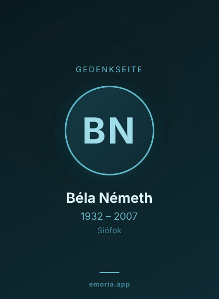 Gedenkportrait von Béla Németh