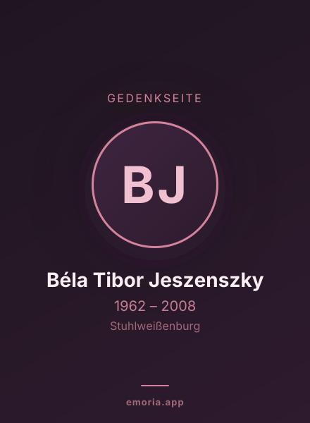 Gedenkportrait von Béla Tibor Jeszenszky