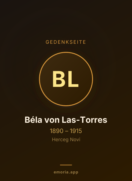 Gedenkportrait von Béla von Las-Torres