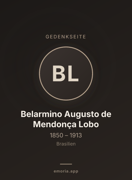 Gedenkportrait von Belarmino Augusto de Mendonça Lobo