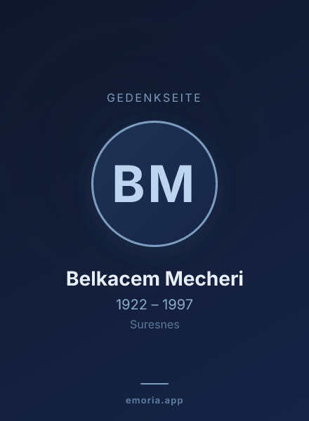 Gedenkportrait von Belkacem Mecheri