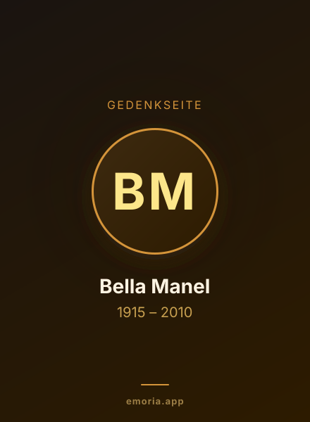 Gedenkportrait von Bella Manel