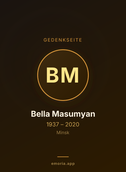 Gedenkportrait von Bella Masumyan