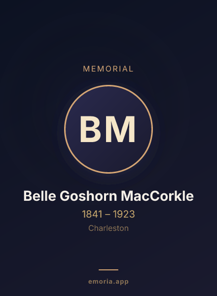Memorial portrait of Belle Goshorn MacCorkle