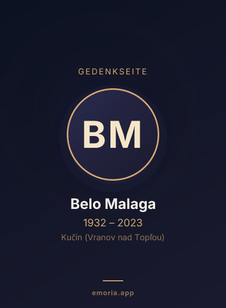 Gedenkportrait von Belo Malaga