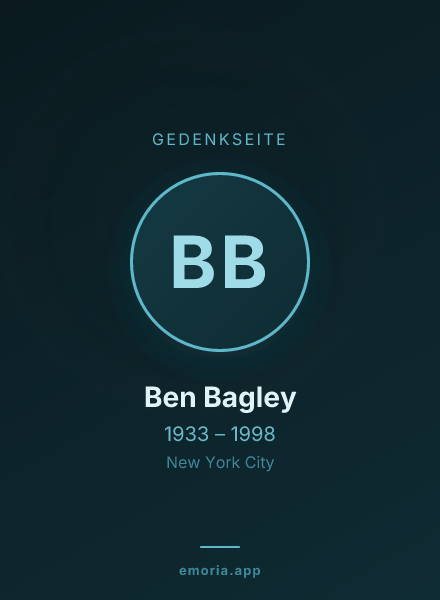 Gedenkportrait von Ben Bagley