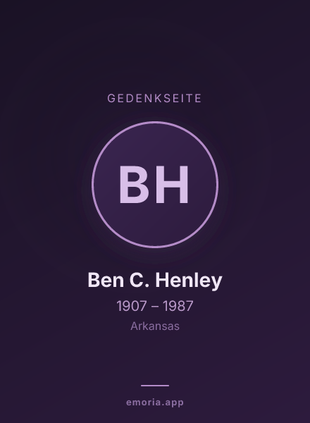 Gedenkportrait von Ben C. Henley
