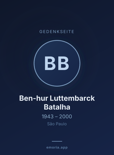 Gedenkportrait von Ben-hur Luttembarck Batalha