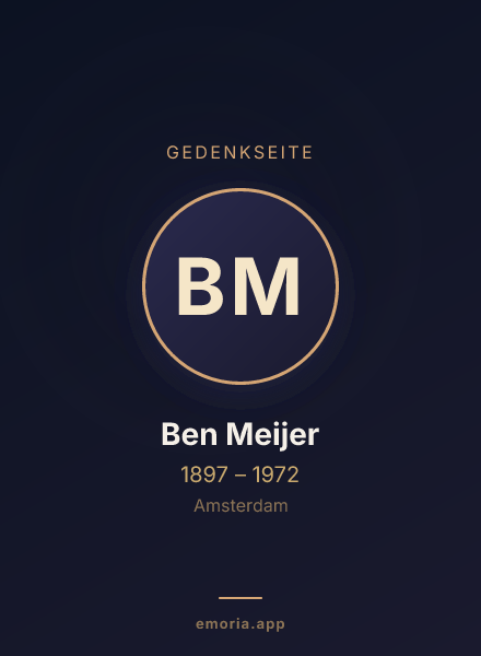 Gedenkportrait von Ben Meijer