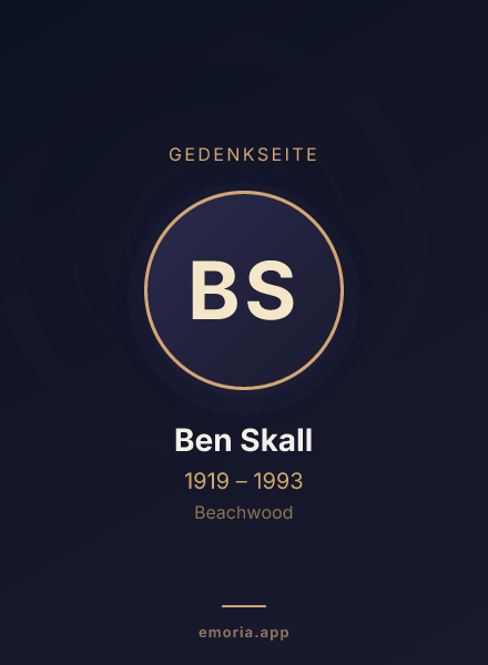 Gedenkportrait von Ben Skall