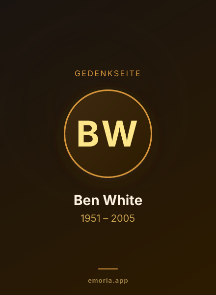 Gedenkportrait von Ben White