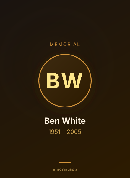 Memorial portrait of Ben White