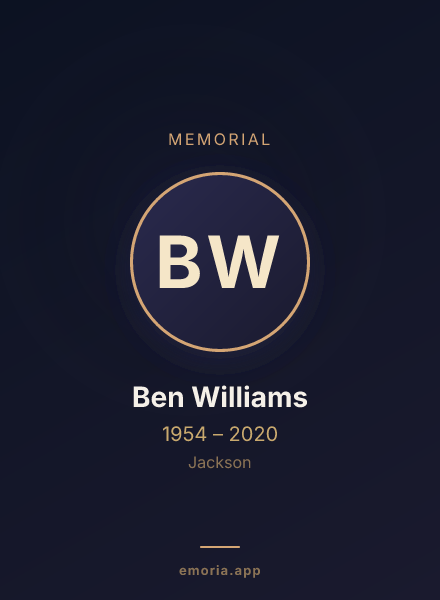 Memorial portrait of Ben Williams