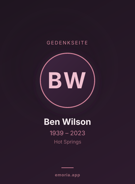 Gedenkportrait von Ben Wilson