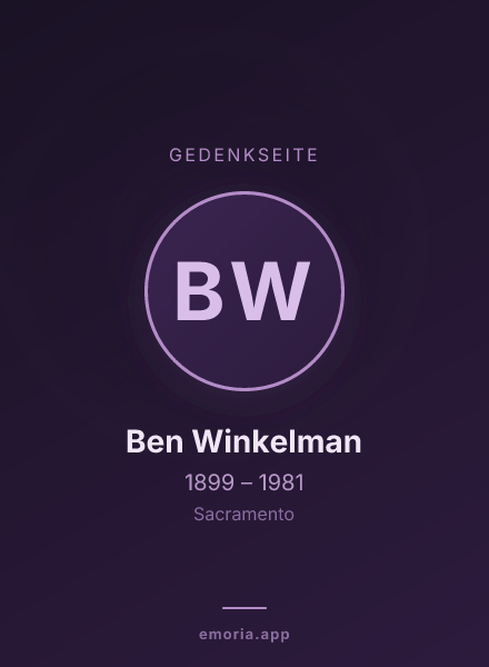 Gedenkportrait von Ben Winkelman