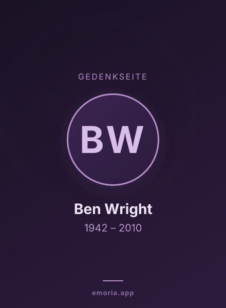 Gedenkportrait von Ben Wright