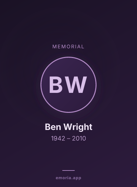Memorial portrait of Ben Wright