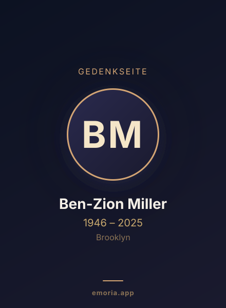Gedenkportrait von Ben-Zion Miller