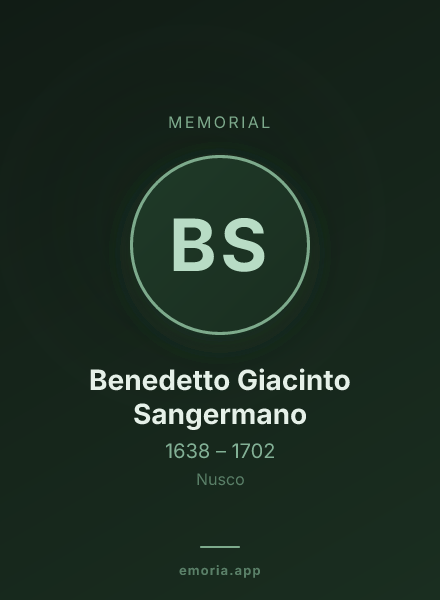 Memorial portrait of Benedetto Giacinto Sangermano