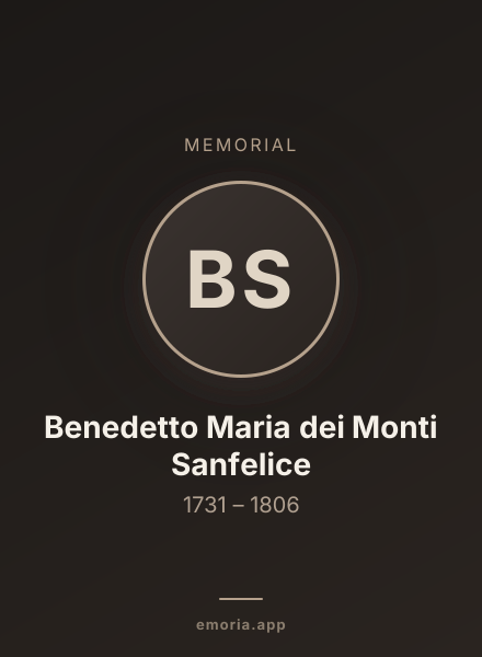 Memorial portrait of Benedetto Maria dei Monti Sanfelice