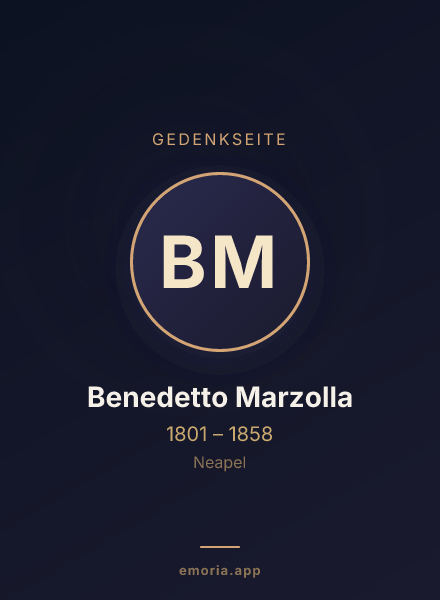 Gedenkportrait von Benedetto Marzolla