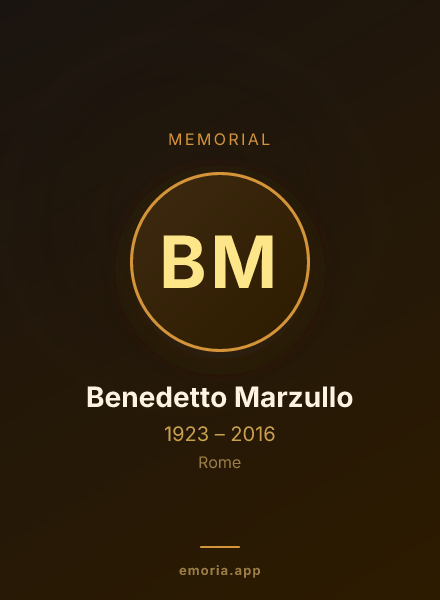 Memorial portrait of Benedetto Marzullo