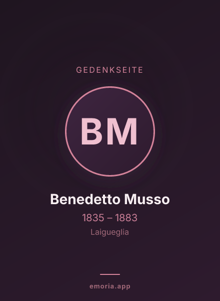 Gedenkportrait von Benedetto Musso