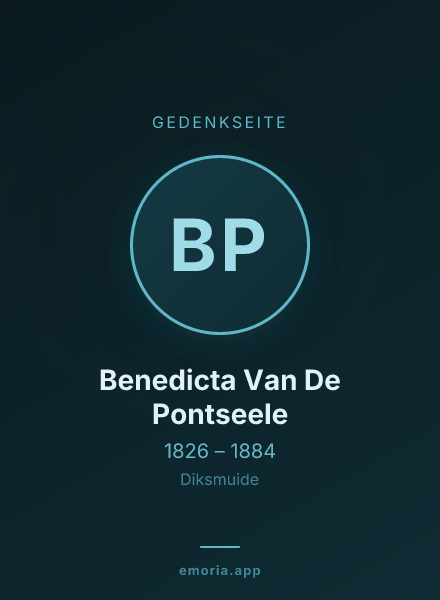 Gedenkportrait von Benedicta Van De Pontseele
