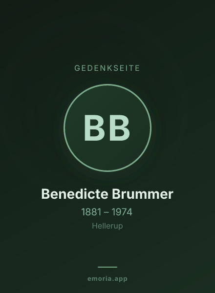 Gedenkportrait von Benedicte Brummer