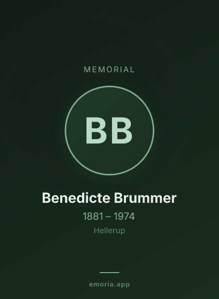 Memorial portrait of Benedicte Brummer