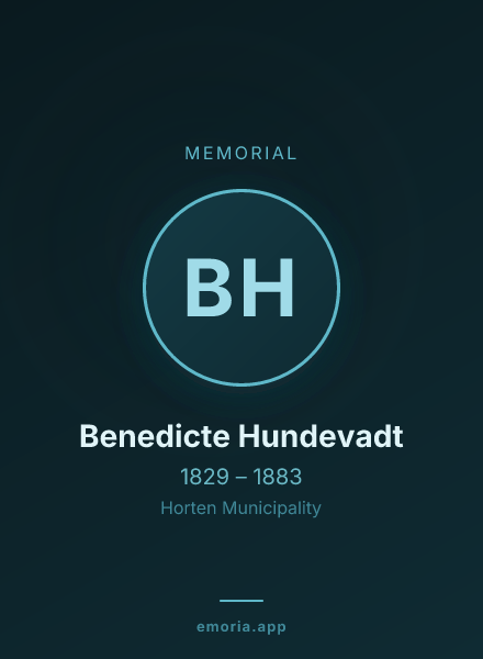 Memorial portrait of Benedicte Hundevadt