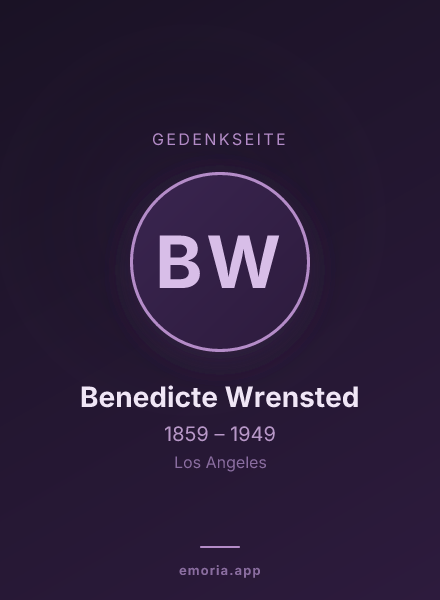 Gedenkportrait von Benedicte Wrensted